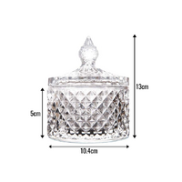 10cmx13cm Clear Diamond Geo Jar