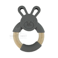 Grey Rabbit Natural Hardwood & Silicon Teether