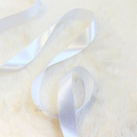 2.5cm x 25 Yard SS Satin WHITE 01