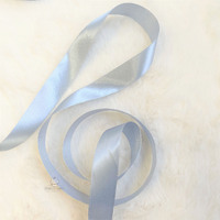 2.5cm x 25 Yard SS Satin SILVER 163