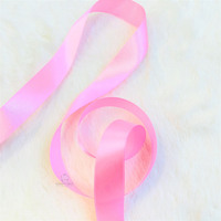 2.5cm x 25 Yard SS Satin BABY PINK 12