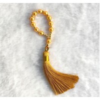 Gold Finger Prayer Beads With Tassel