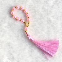 Pink Finger Prayer Beads With Tassel