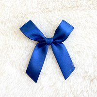 8cm Satin Bow NAVY BLUE 167 25PC