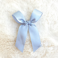 8cm Satin Bow SILVER 163 25PC