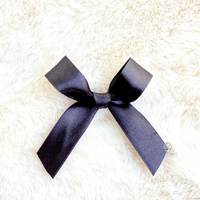 8cm Satin Bow BLACK 170 25PC