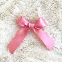 8cm Satin Bow DUSTY PINK 23 25PC