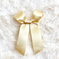 8cm Satin Bow CHAMPAGNE 58 25PC