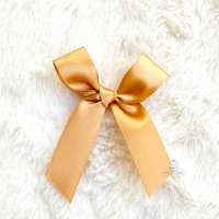 8cm Satin Bow TAN 193 25PC