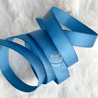 1.2cm x 100 yard Bulk GROSGRAIN DUSTY BLUE 338