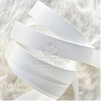 1.2cm x 100 yard Bulk GROSGRAIN WHITE 000