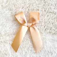 8cm Satin Bow BEIGE 192 25PC