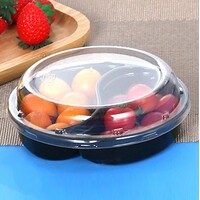 200ml (13cm) 2 Compartment Platter & Lid 25pc