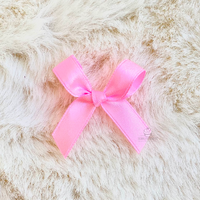 4cm Satin Bow BABY PINK 12 50PC