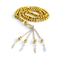 99 Gold Crystal Beads 33cm