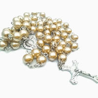 55cm Pearl Gold Rosary