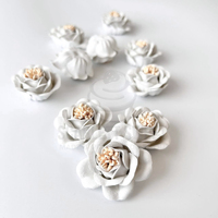 4.5cm Zena Craft Flower White