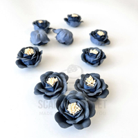 4.5cm Zena Craft Flower Navy Blue