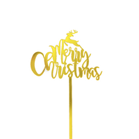 Merry Christmas Gold Topper