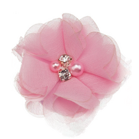 6cm Chiffon Flower Pink