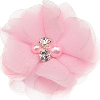 6cm Chiffon Flower Light Pink