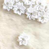 3cm Ribbon Flower White