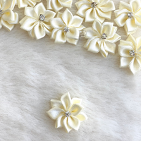 3cm Ribbon Flower Ivory