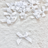 4cm Grosgrain Bow White 000 50PC