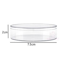 7.5x2cm Acrylic Round Box