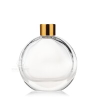 50ml Flat Round Gold Lid Bottle