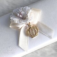 Gold Metal Crown B 3D Charm