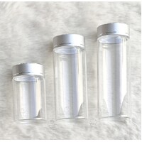 40ml Glass Borosilicate Silver