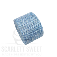 5cm x 10 Meter Hessian Ribbon Blue