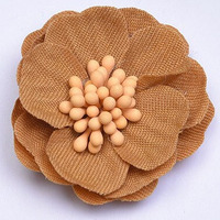 3.5cm Charlotte Flower Tan