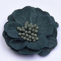 3.5cm Charlotte Flower Deep Green