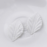 3.5cm Leather Leaf White