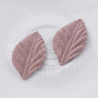 3.5cm Leather Leaf Pink