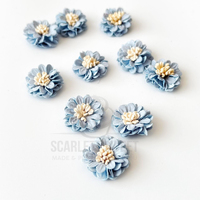 2.5cm Vivian Flower Blue