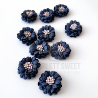 3cm Chrysantheum Flower Navy Blue