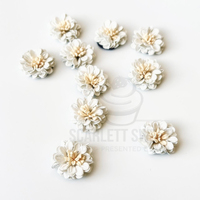 2.5cm Vivian Flower White