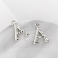 1.6cm Silver Charm Letter 'A'