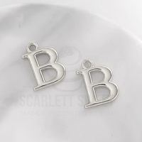 1.6cm Silver Charm Letter 'B'