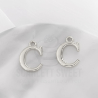 1.6cm Silver Charm Letter 'C'