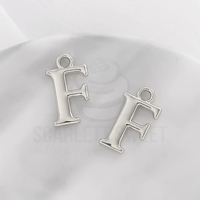 1.6cm Silver Charm Letter 'F'