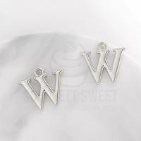 1.6cm Silver Charm Letter 'W'