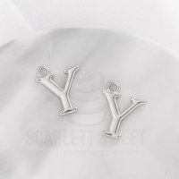 1.6cm Silver Charm Letter 'Y'