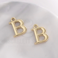 1.6cm Gold Charm Letter 'B'