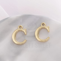 1.6cm Gold Charm Letter 'C'