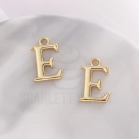 1.6cm Gold Charm Letter 'E'