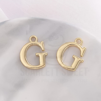 1.6cm Gold Charm Letter 'G'